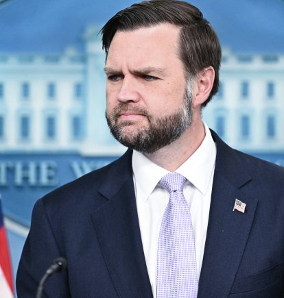US Vice President JD Vance speaks during a press briefing in the Brady Briefing Room of the White House in Washington, DC, on May 19, 2026. (Photo by Kent NISHIMURA / AFP)