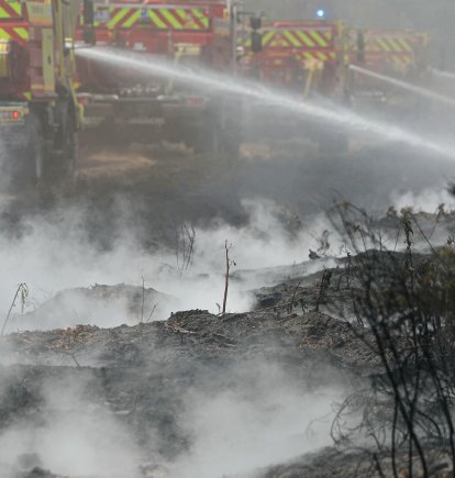 Imagen de los incendios en España y Francia