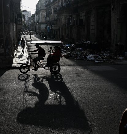 Una calle de La Habana en pleno apagón (Archivo)