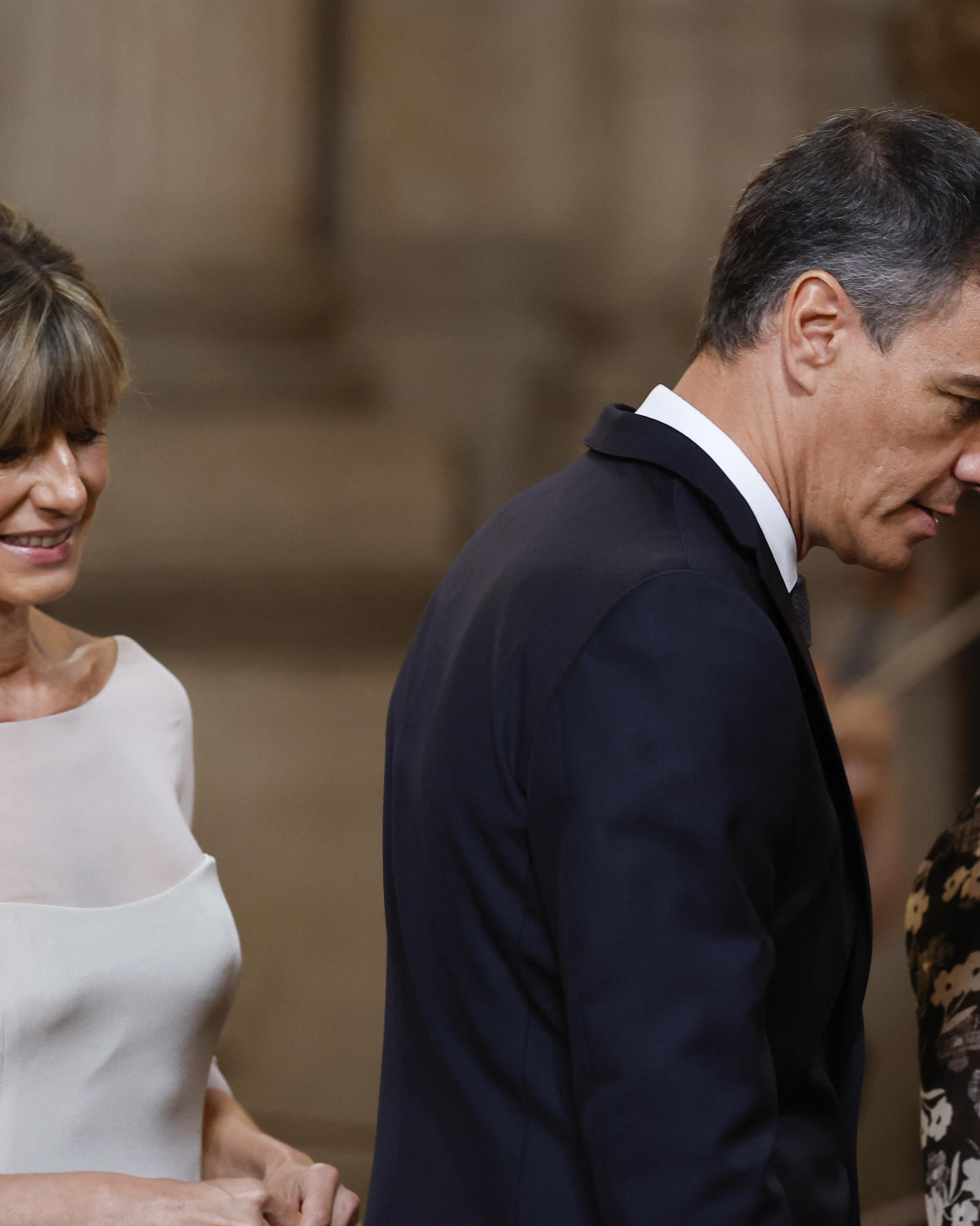 El presidente del Gobierno de España, Pedro Sánchez, y su esposa, Begoña Gómez.