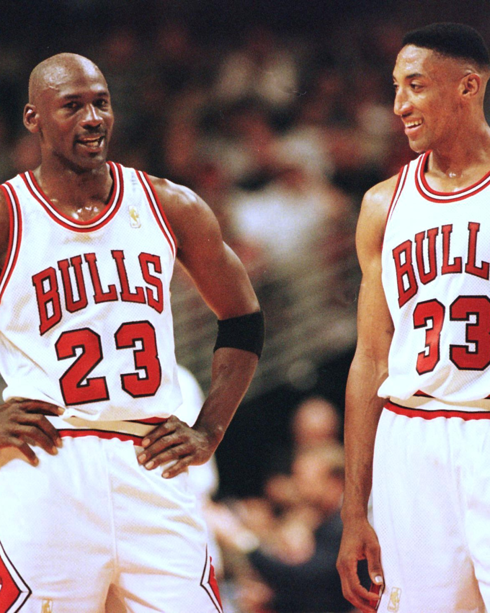 Michael Jordan y Scottie Pippen, leyendas de los Chicago Bulls, en 1997. Imagen de archivo