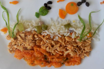 A decorated plate to identify healthy food (File).