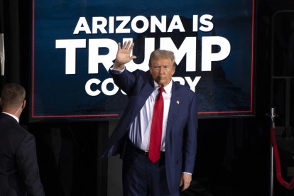 Donald Trump, durante un mitin en Arizona
