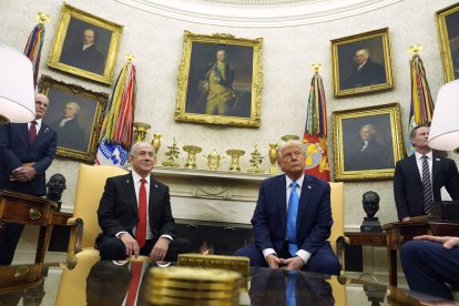 Trump and Netanyahu in the Oval Office.