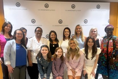 Influencers visiting the State Department.