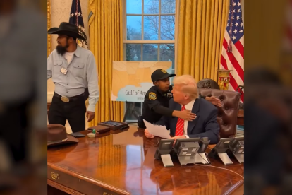 D.J .Daniel embraces Donald Trump