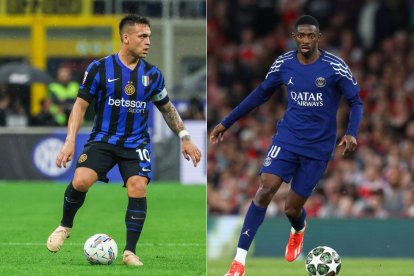 Lautaro Martínez y Ousmane Dembélé