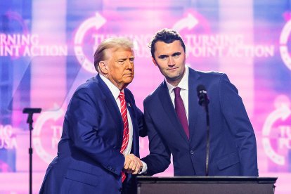Donald Trump and conservative activist Charlie Kirk, in 2024
