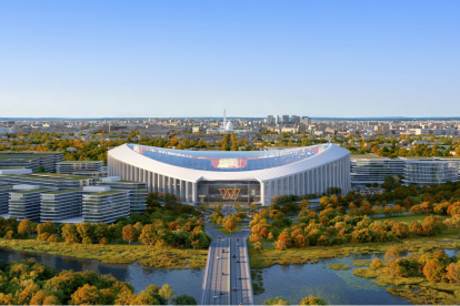 Front of the future Commanders stadium