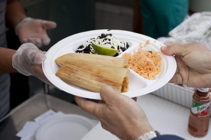 Imagen de archivo de una venta de tamales