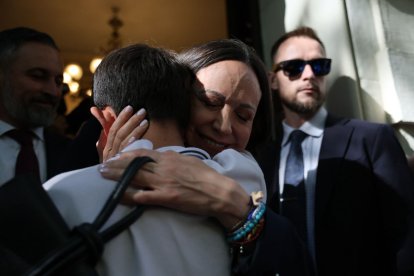 María Corina Machado al salir de Disenso