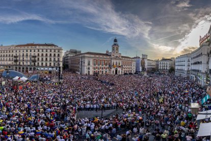 Manifestación de venezolanos en Madrid