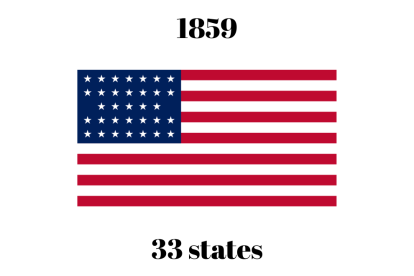 bandera de 1859 con Oregón