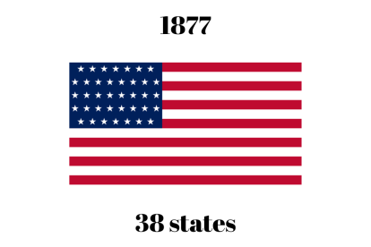 Bandera de 1877 tras la incorporación de Colorado
