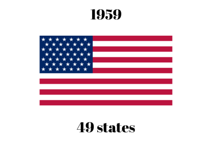 Bandera de 1959 con Alaska