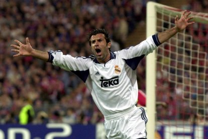 Luis Figo, durante su etapa como futbolista del Real Madrid. Imagen de archivo