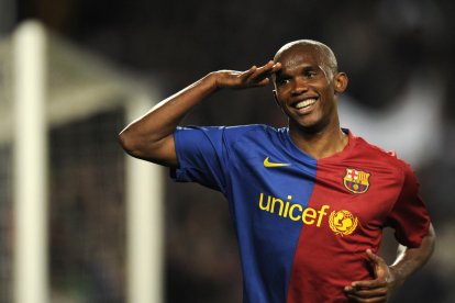 Samuel Eto'o, durante su etapa en el FC Barcelona. Imagen de archivo