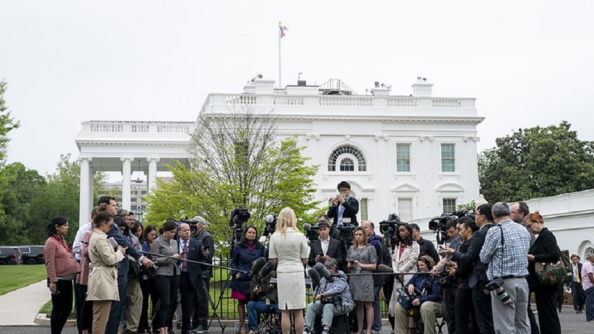 Periodistas en la Casa Blanca