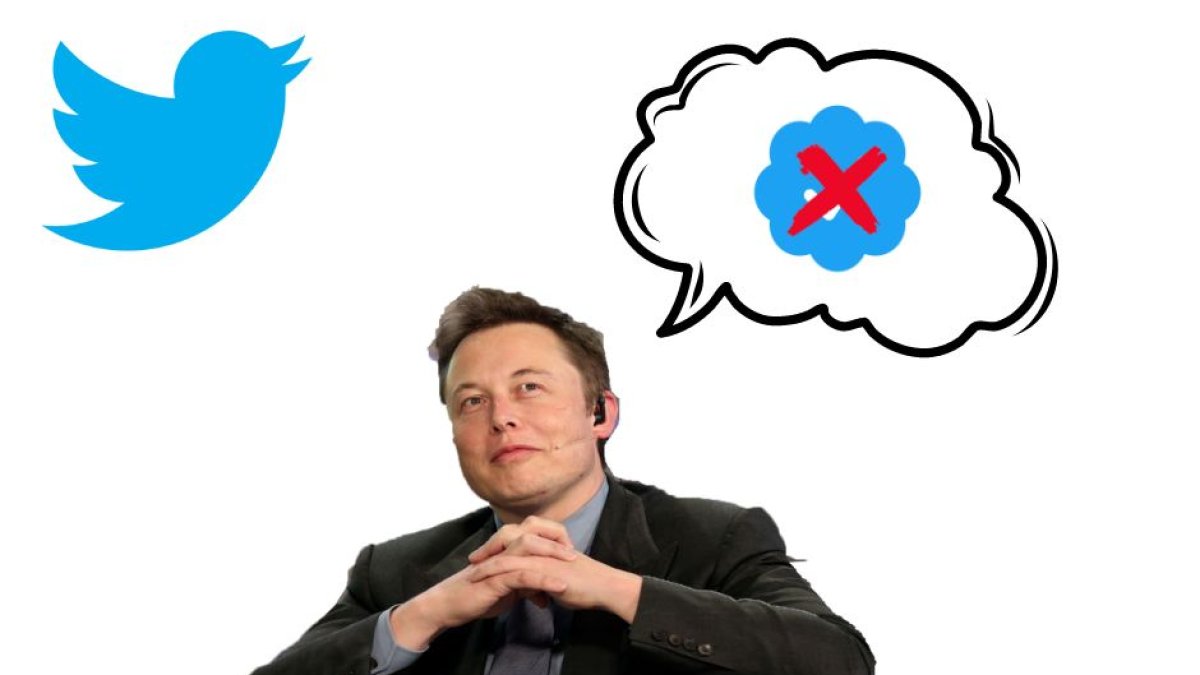 Twitter Blue Elon Musk Montaje