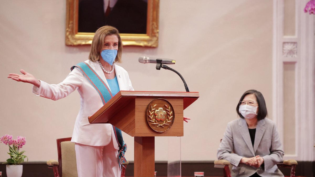 Nancy Pelosi, en su visita a Taiwán