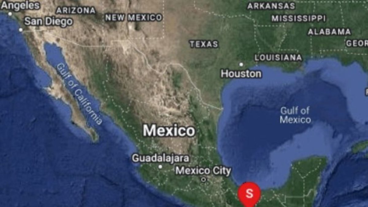 Zona del terremoto registrado en Oaxaca, México.