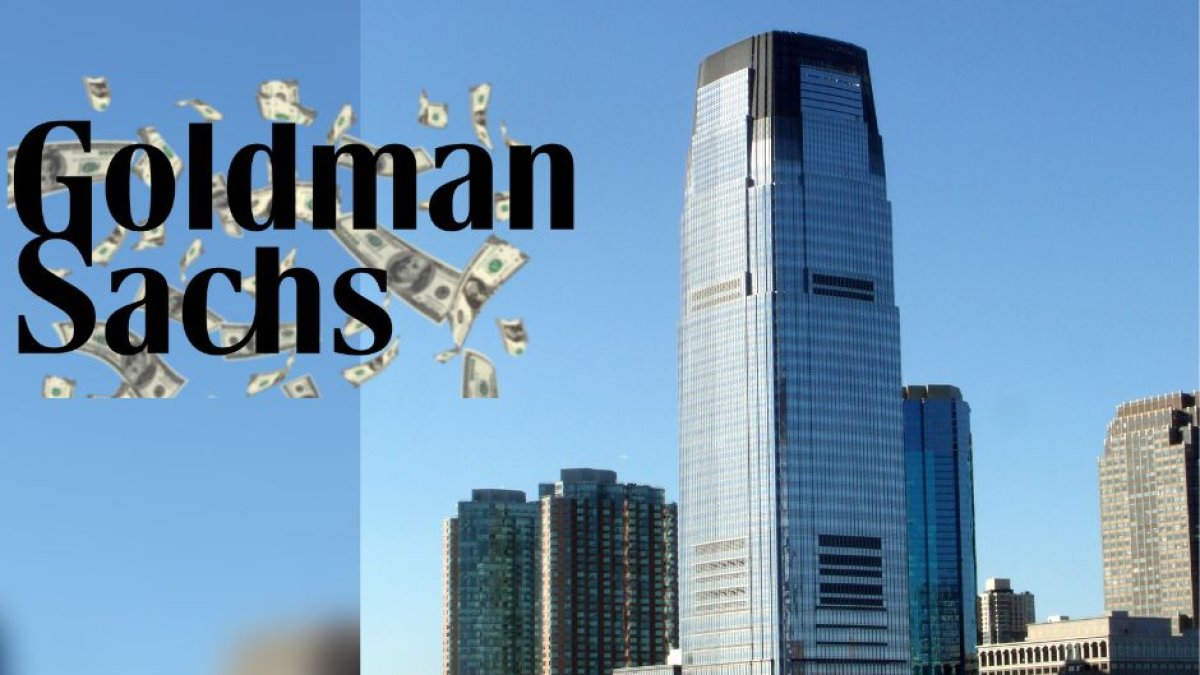 Goldman Sachs Tower, Jersey City. Dinero y logo