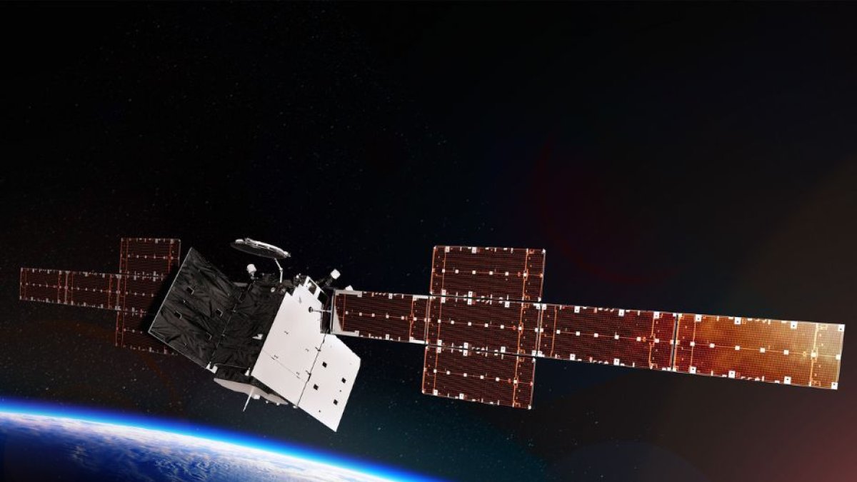 Recreación artística del satélite de comunicaciones militares WGS -11+.