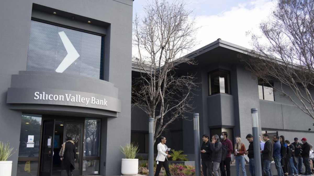 The headquarters of the Silicon Valley Bank (SVB) in Santa Clara, California.