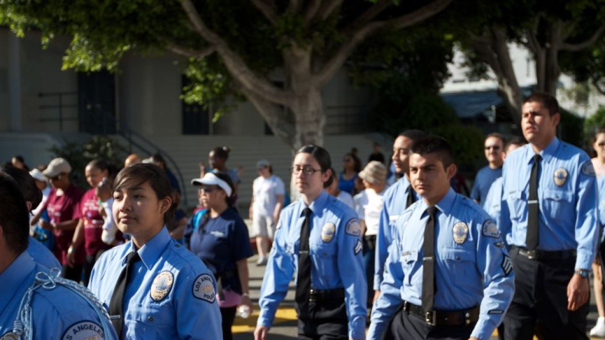 Cadetes de la academia de policía de Los Angeles.
