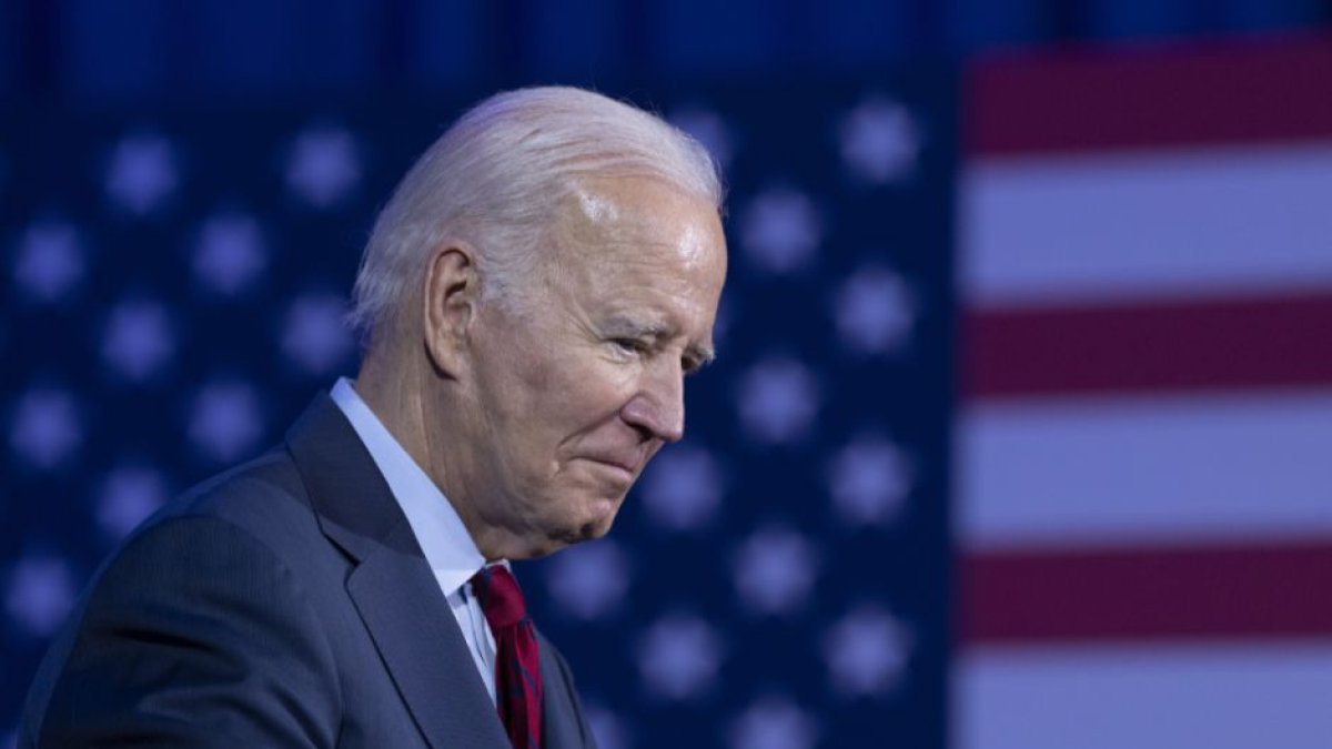 Joe Biden, President of the United States, during a conference. File image.