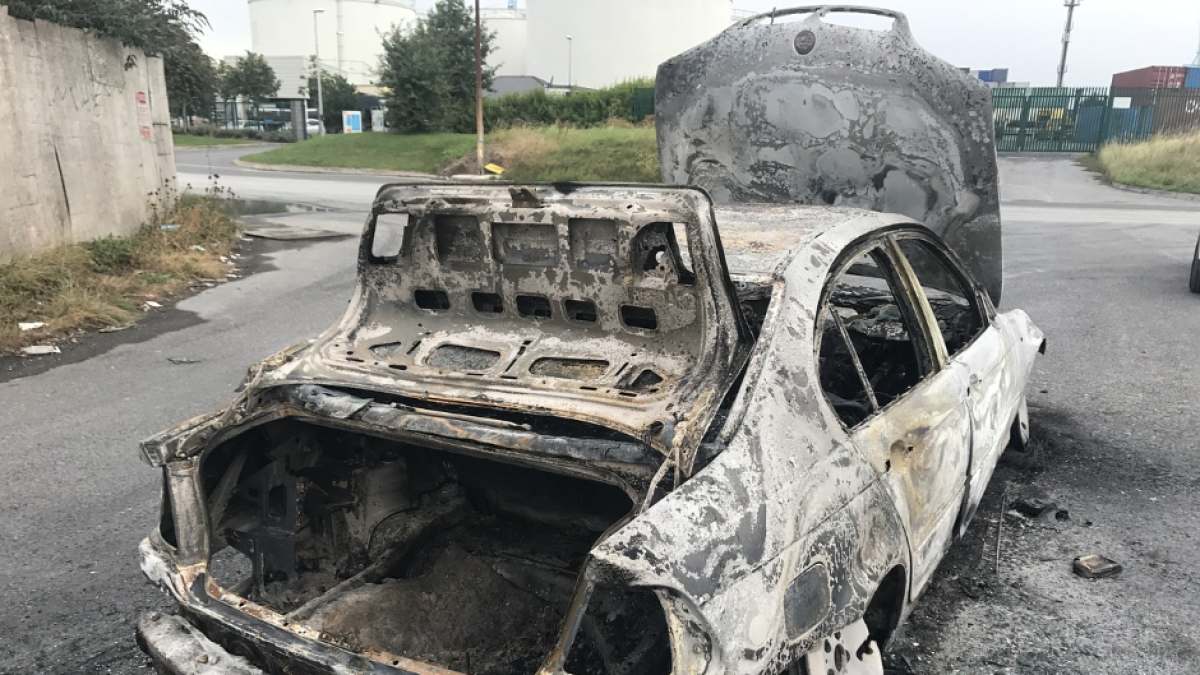 Reference image of burned car.