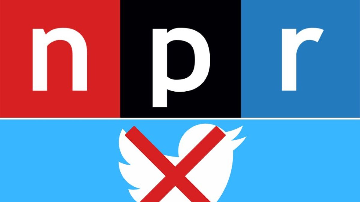 Logo de NPR con el de Twitter.
