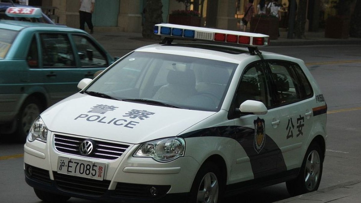 Imagen de archivo de un vehículo de la policía china.