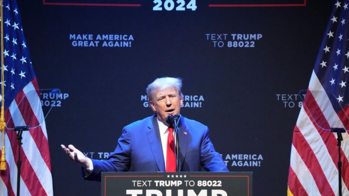 Donald Trump, expresidente y candidato a las primarias republicanas de 2024, durante un acto en marzo de 2024. Imagen de archivo.