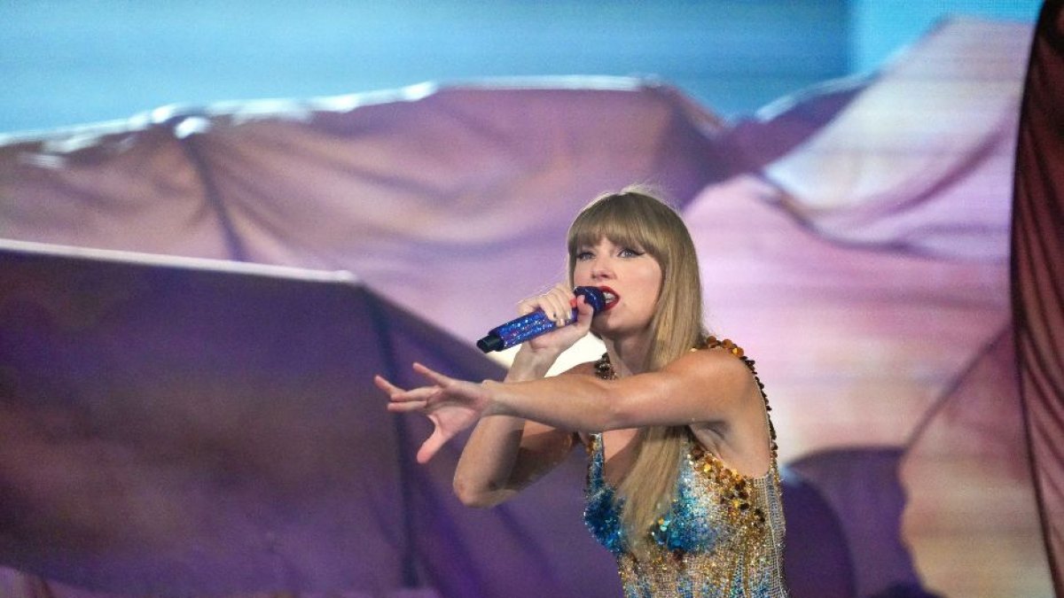 Taylor Swift, durante un concierto.