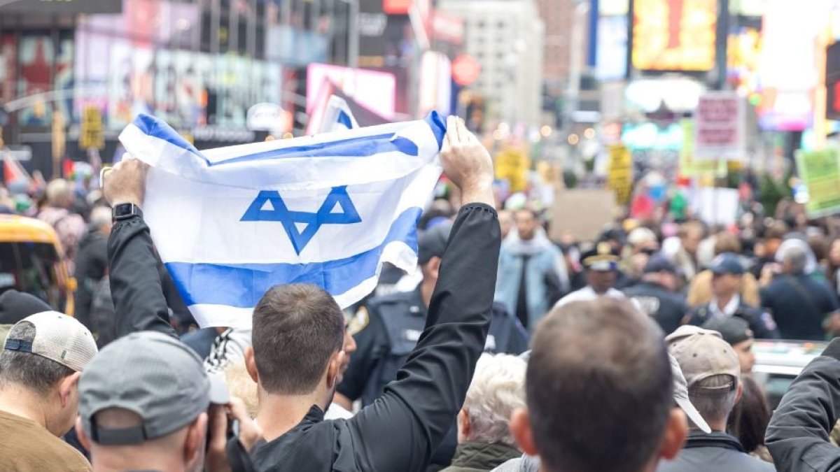 Imagen de archivo de una marcha pro Israel en Nueva York.