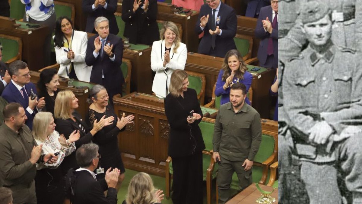 El Parlamento canadiense ovaciona a Taroslav Hunka.