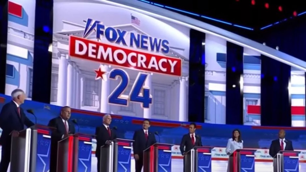 Imagen del primer debate republicano celebrado el miércoles, 23 de agosto en FOX News.