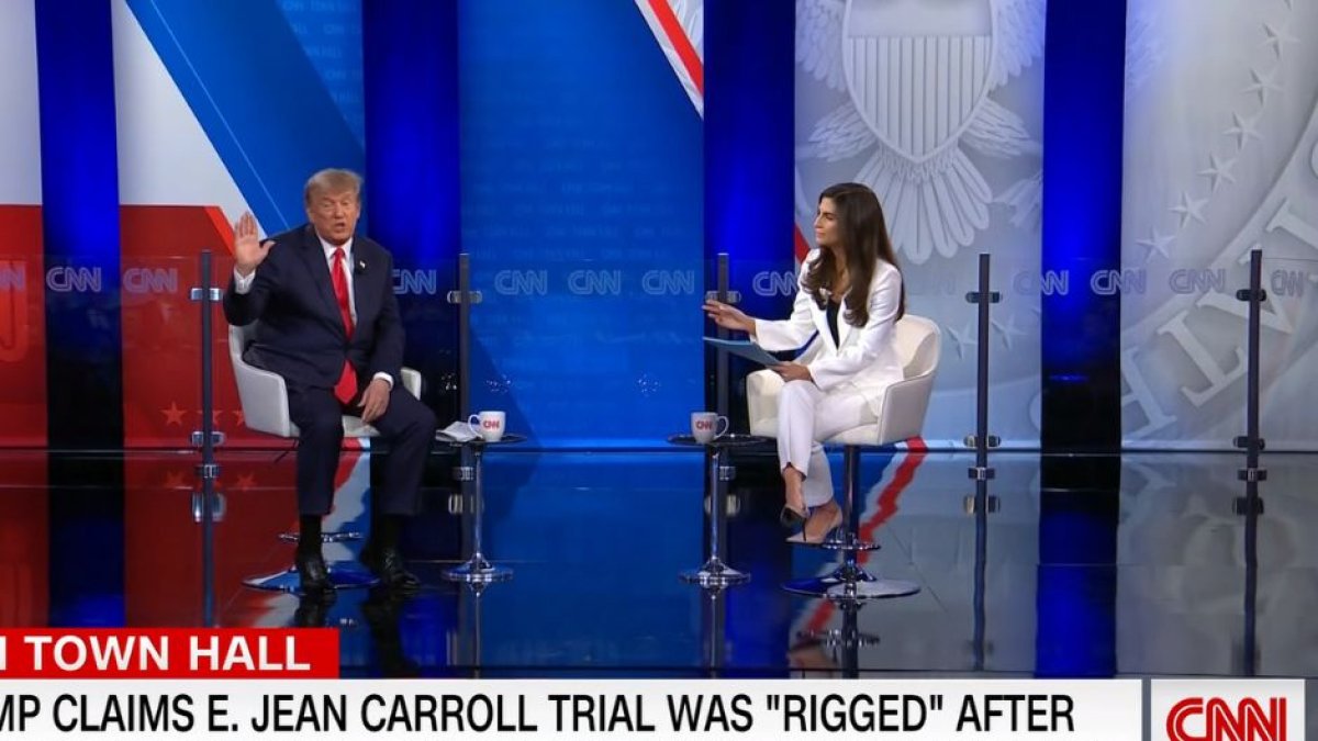 Momento de la entrevista de Donald Trump en CNN.