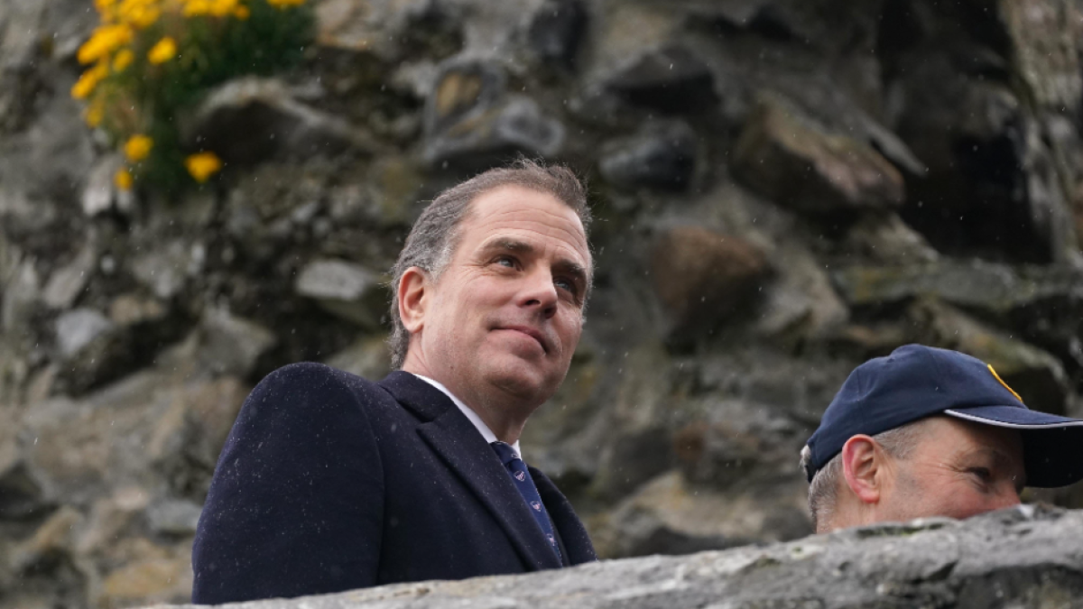 Hunter Biden at Carlingford Castle, Co Louth, during his trip to the island of Ireland.