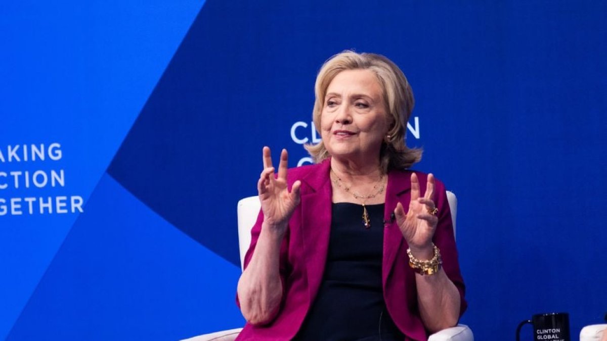 La ex primera dama Hillary Clinton, durante una conferencia.