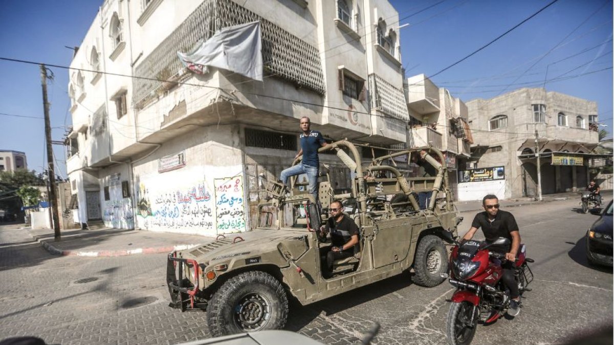 Terroristas palestinos con un vehículo robado a Israel