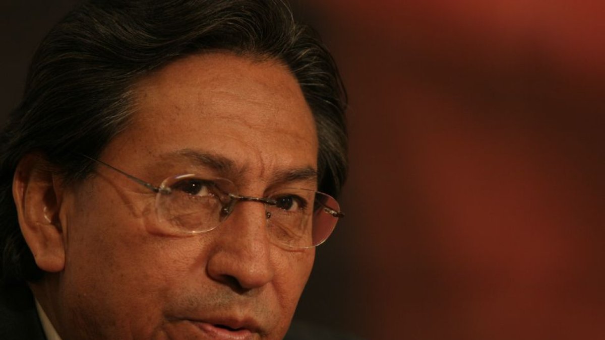 Primer plano del expresidente peruano Alejandro Toledo.