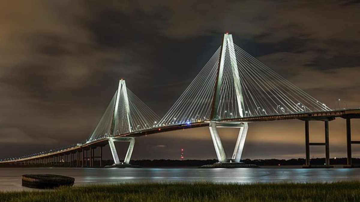 Arthur Ravenel Jr. Bridge (also known as the Cooper River Bridge), South Carolina.