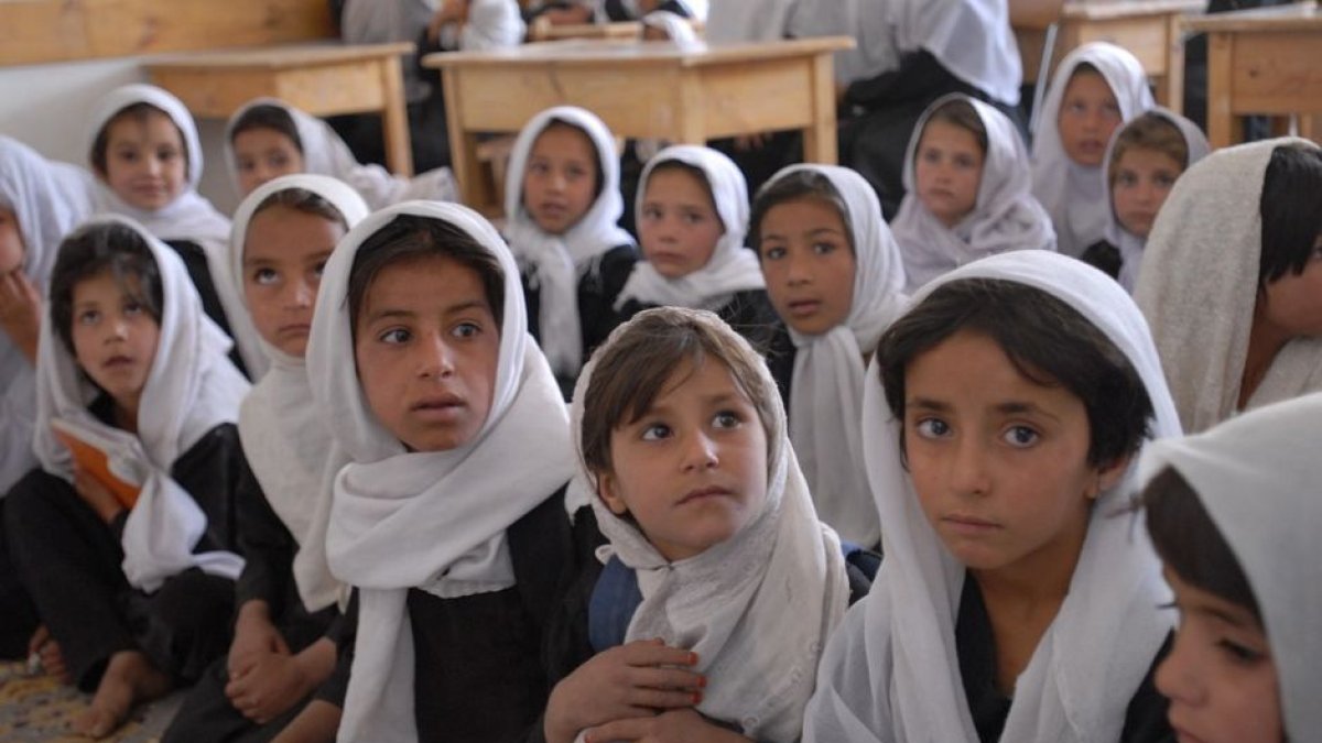 Niñas afganas en la escuela.
