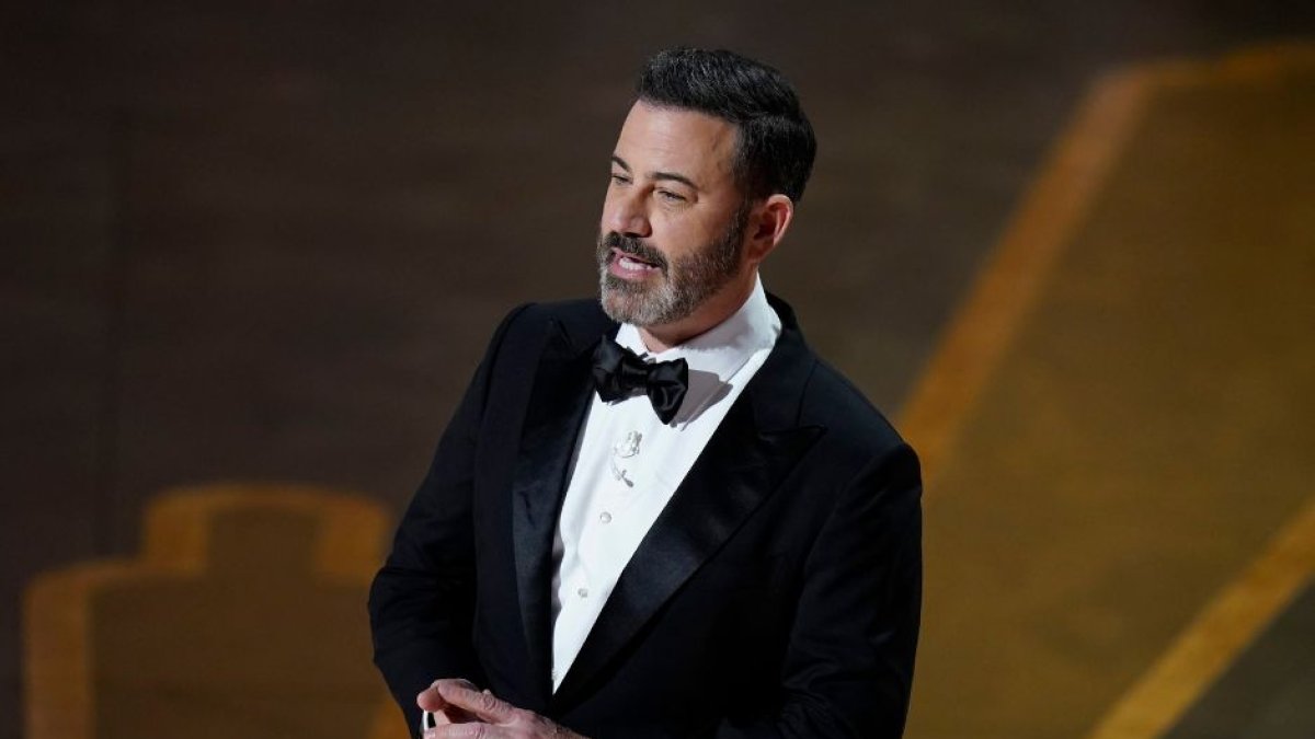 El humorista Jimmy Kimmel durante la gala de los Óscars celebrada el 10 de marzo de 2023 en Los Ángeles.