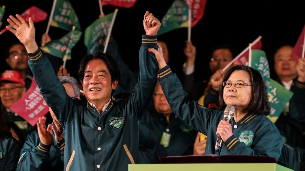 Imagen de archivo del vice presidente Lai Ching y la presidenta Tsai Ing-wen durante un acto de campaña (Cordon Press)