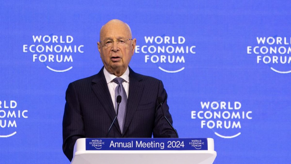 Klaus Schwab, presidente del Foro Económico Mundial, durante la reunión anual en Davos en 2024.
