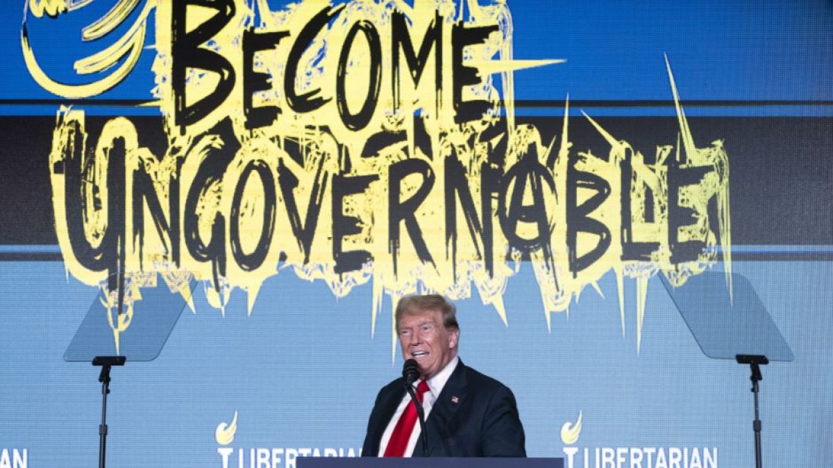 Trump, en la convención del Partido Libertario (Jim Watson / AFP)