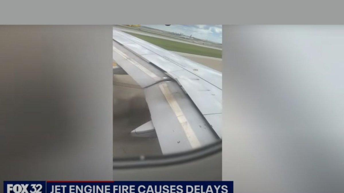 Se incendia un avión en O'Hare momentos antes de despegar

